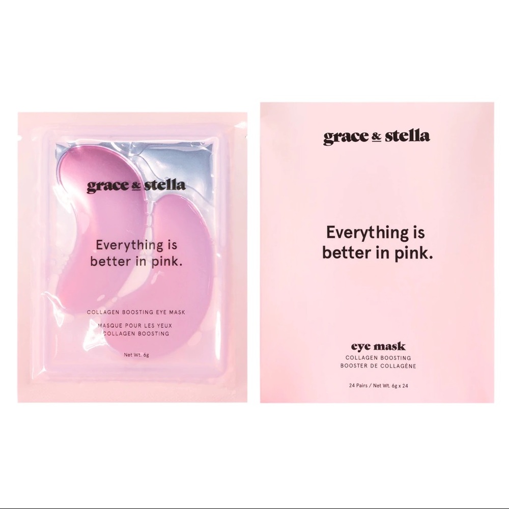 Grace & Stella Pink Collagen Boosting Eye Masks